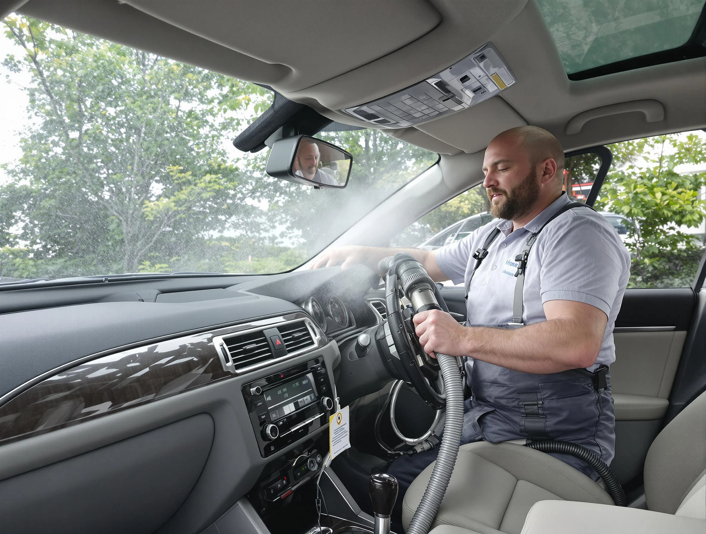 Pinson Air Duct Cleaning specialist performing professional car duct cleaning in Pinson