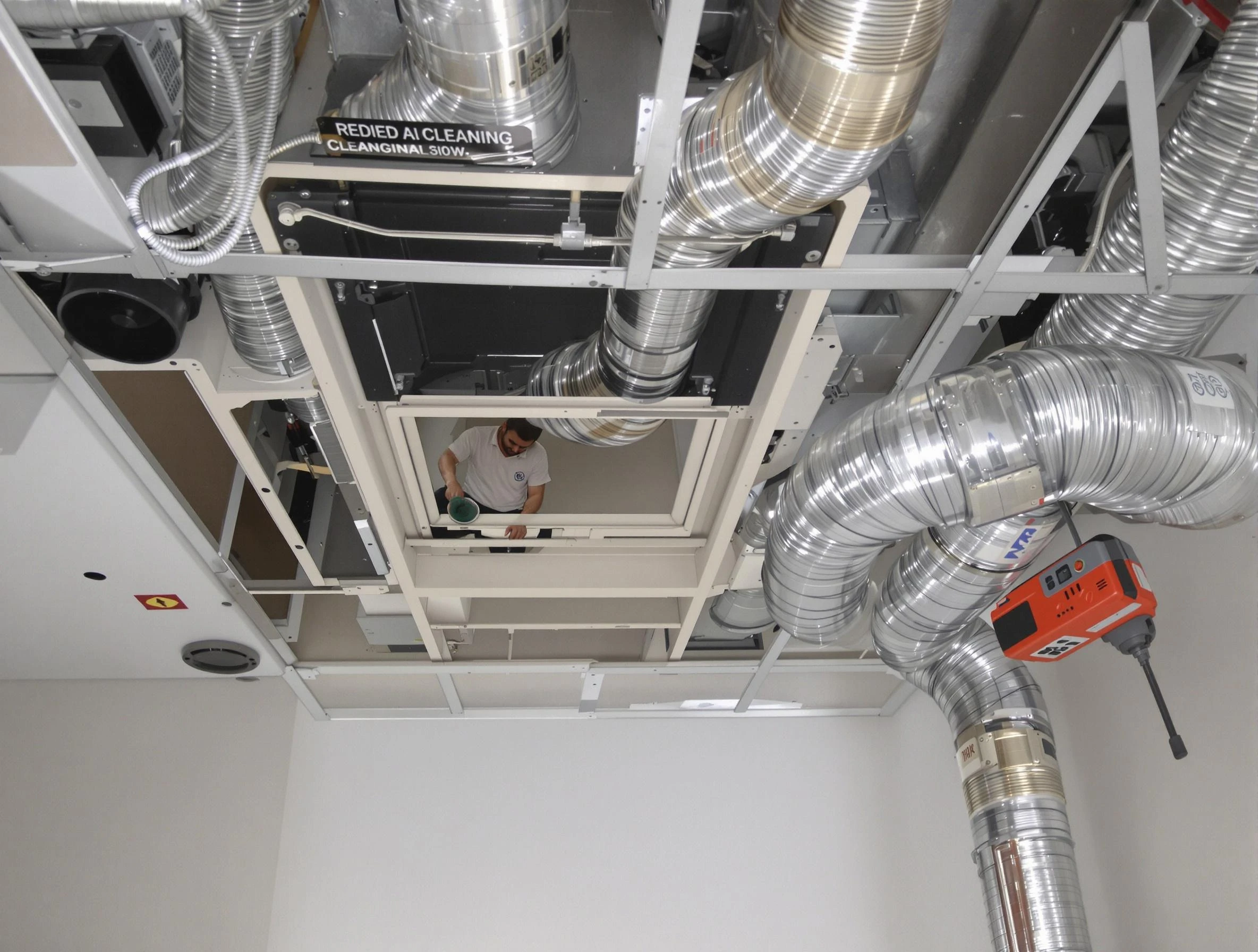 Pinson Air Duct Cleaning technician performing detailed central duct system cleaning in Pinson